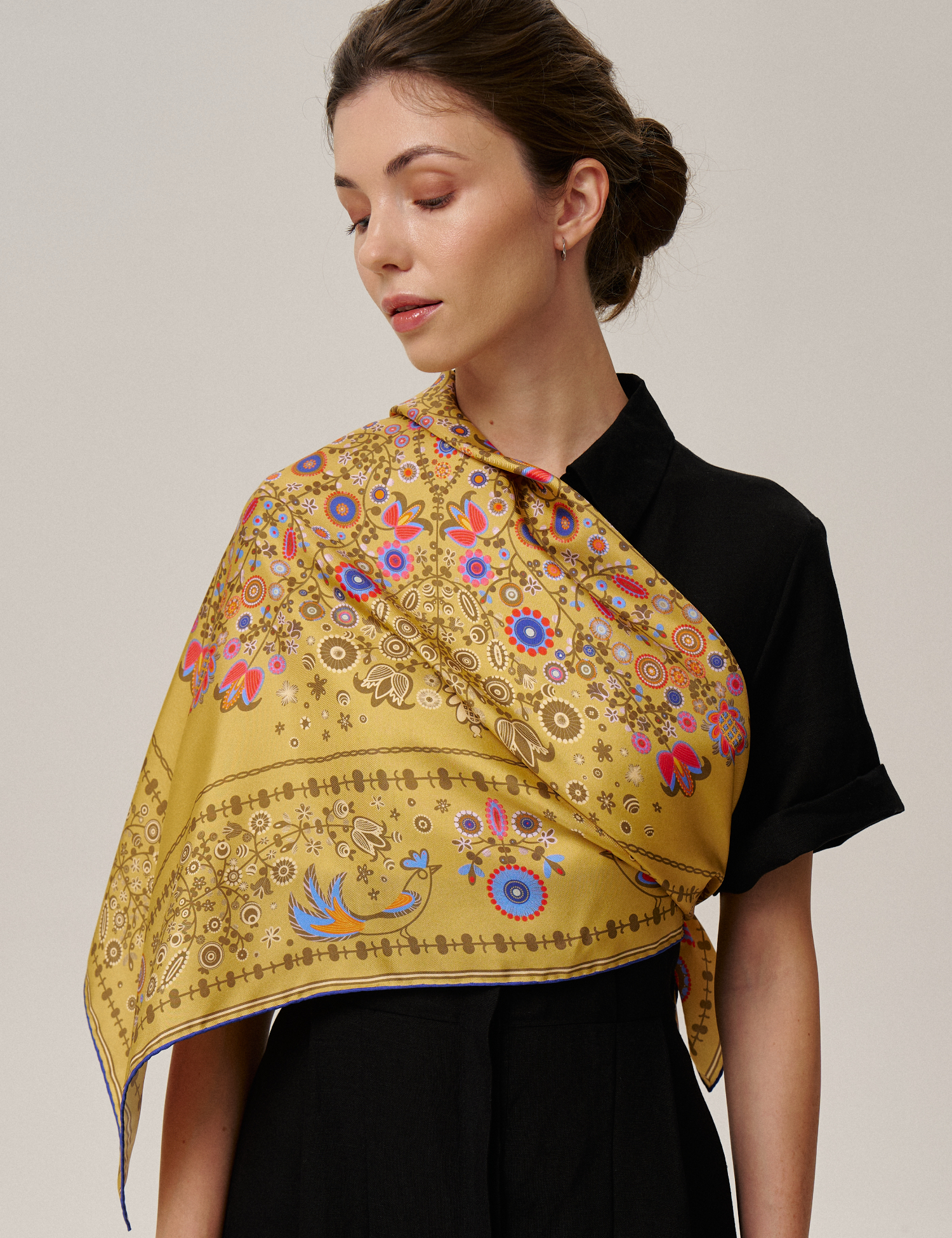 Картинка Шовкова хустина «Слобожанщина. Золоті жнива» 